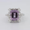 Square Radiant Amethyst Halo Solitaire - ZIZOV DIAMONDS