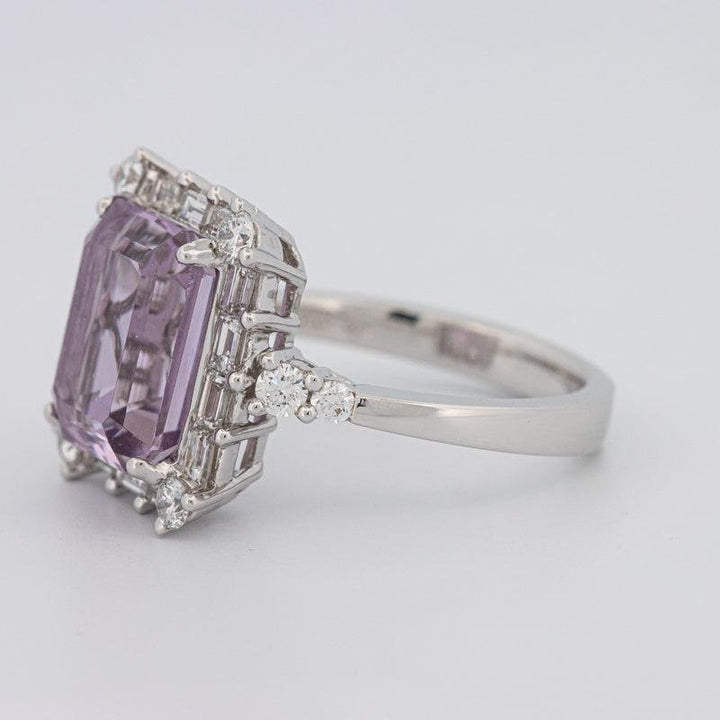 Square Radiant Amethyst Halo Solitaire - ZIZOV DIAMONDS