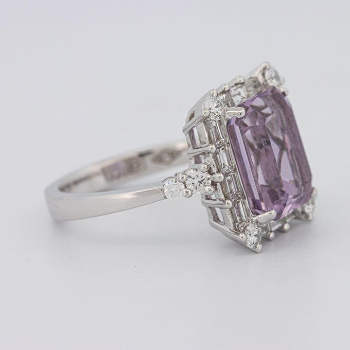 Square Radiant Amethyst Halo Solitaire - ZIZOV DIAMONDS