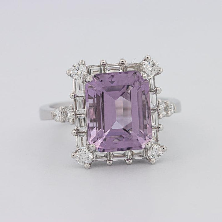 Square Radiant Amethyst Halo Solitaire - ZIZOV DIAMONDS
