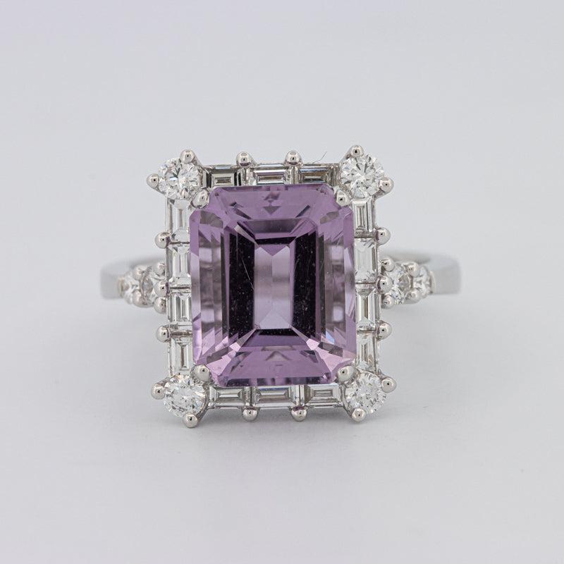 Square Radiant Amethyst Halo Solitaire - ZIZOV DIAMONDS