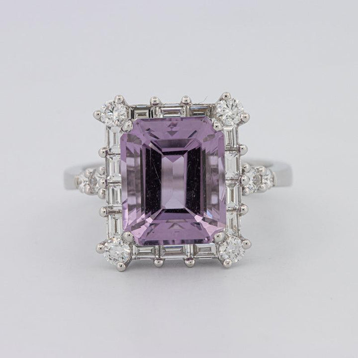 Square Radiant Amethyst Halo Solitaire - ZIZOV DIAMONDS