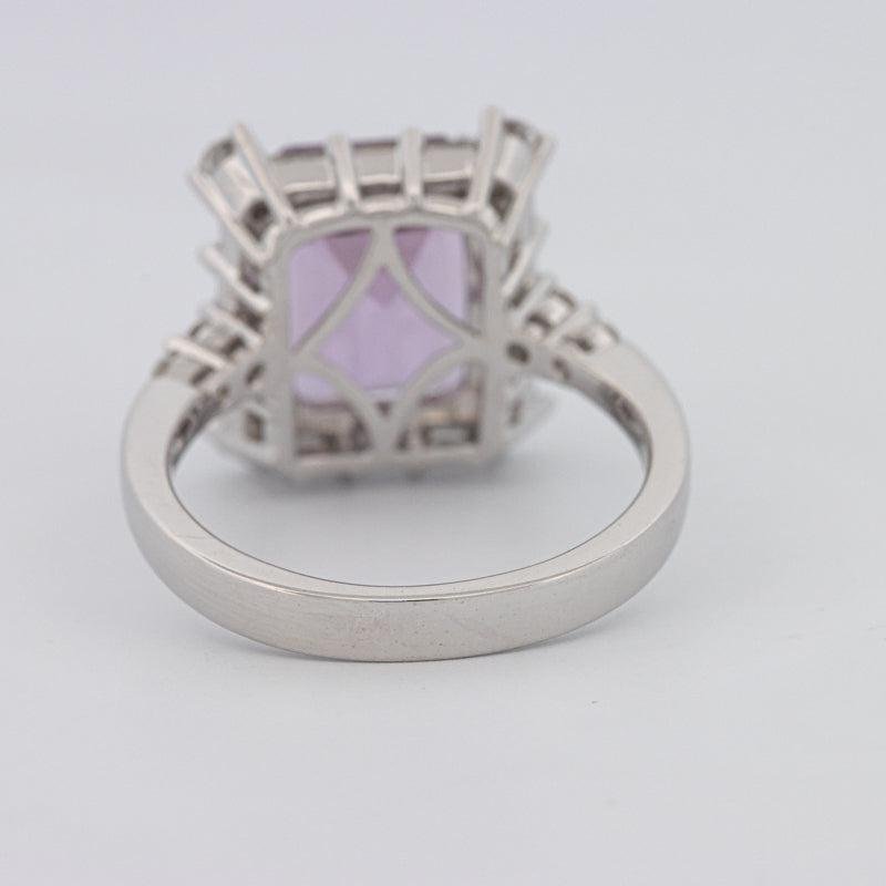 Square Radiant Amethyst Halo Solitaire - ZIZOV DIAMONDS