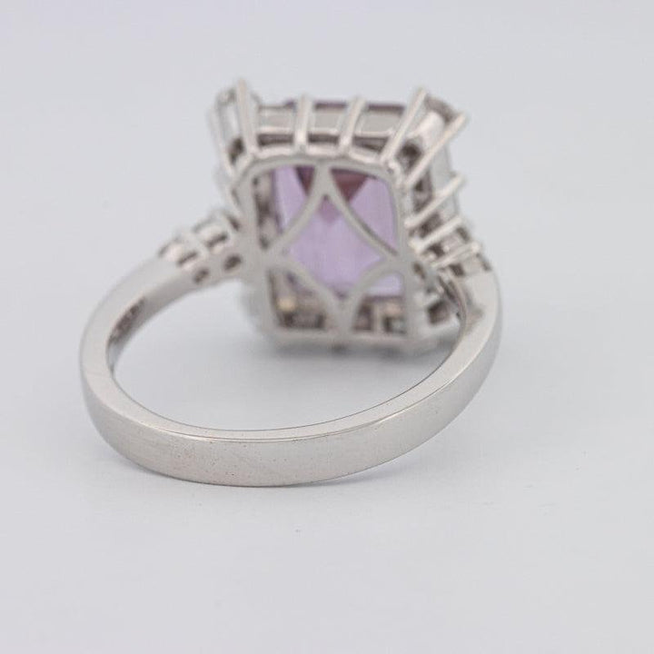 Square Radiant Amethyst Halo Solitaire - ZIZOV DIAMONDS