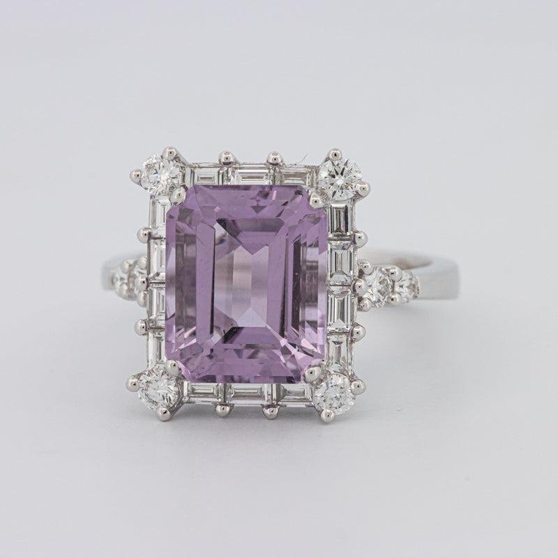 Square Radiant Amethyst Halo Solitaire - ZIZOV DIAMONDS