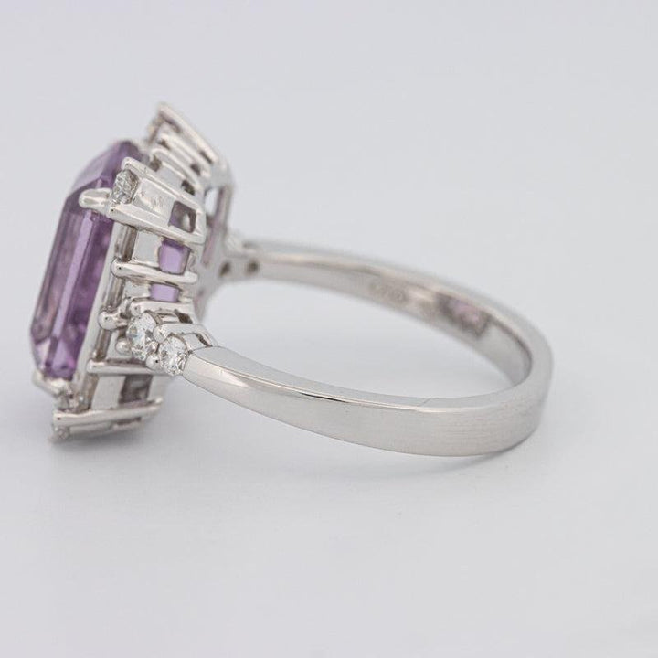 Square Radiant Amethyst Halo Solitaire - ZIZOV DIAMONDS