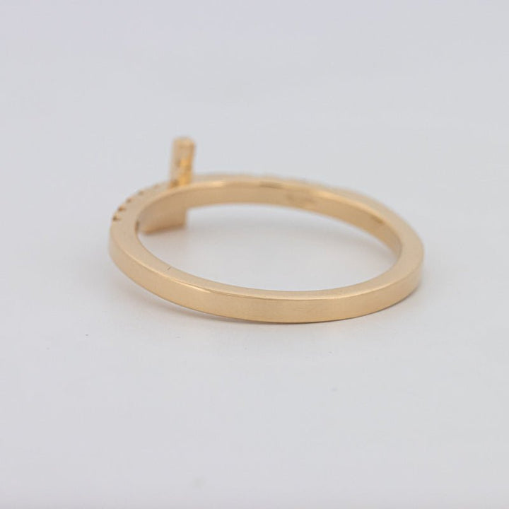 Stackable Initial "L" Diamond Ring - ZIZOV DIAMONDS