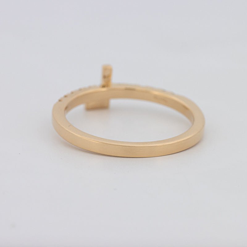 Stackable Initial "L" Diamond Ring - ZIZOV DIAMONDS