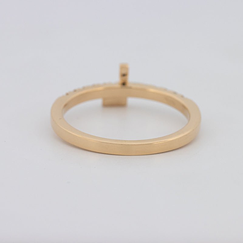 Stackable Initial "L" Diamond Ring - ZIZOV DIAMONDS