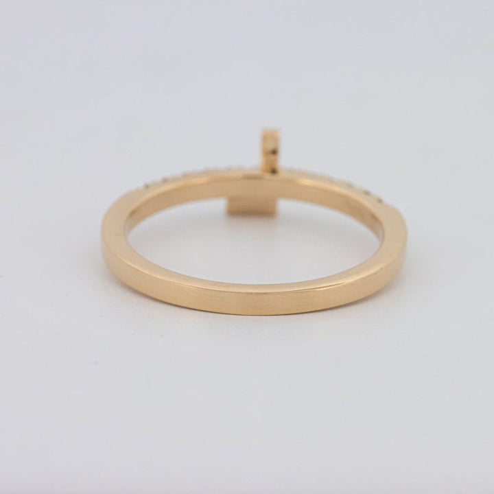 Stackable Initial "L" Diamond Ring - ZIZOV DIAMONDS