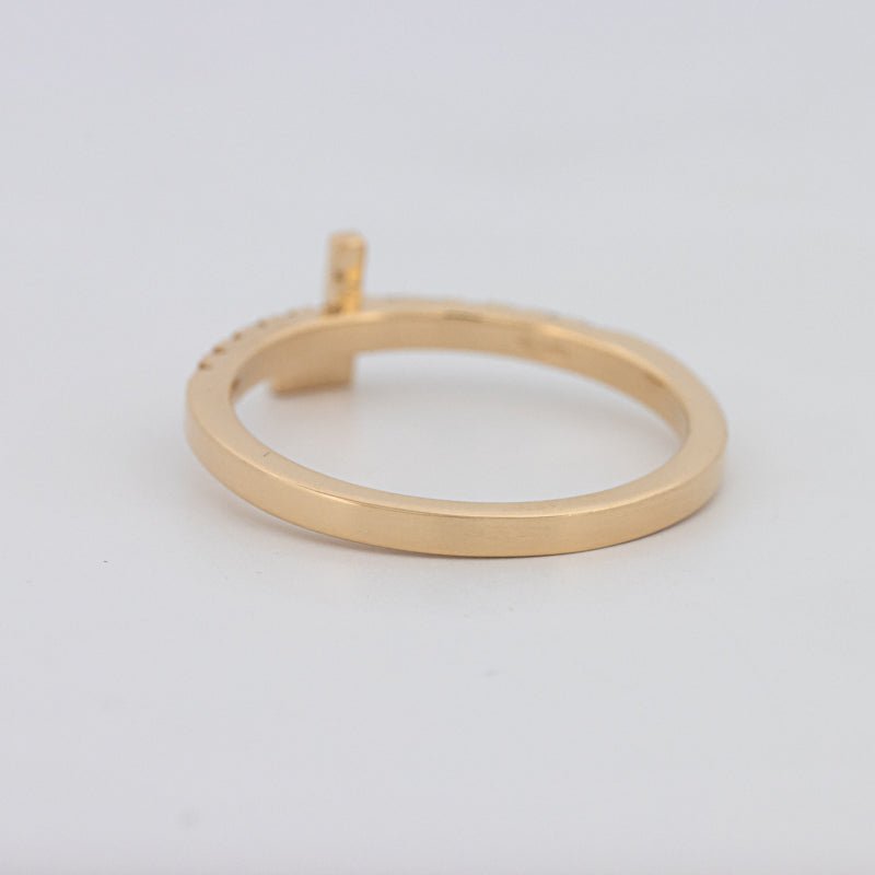 Stackable Initial "L" Diamond Ring - ZIZOV DIAMONDS