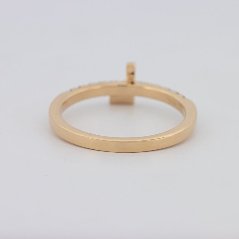 Stackable Initial "L" Diamond Ring - ZIZOV DIAMONDS