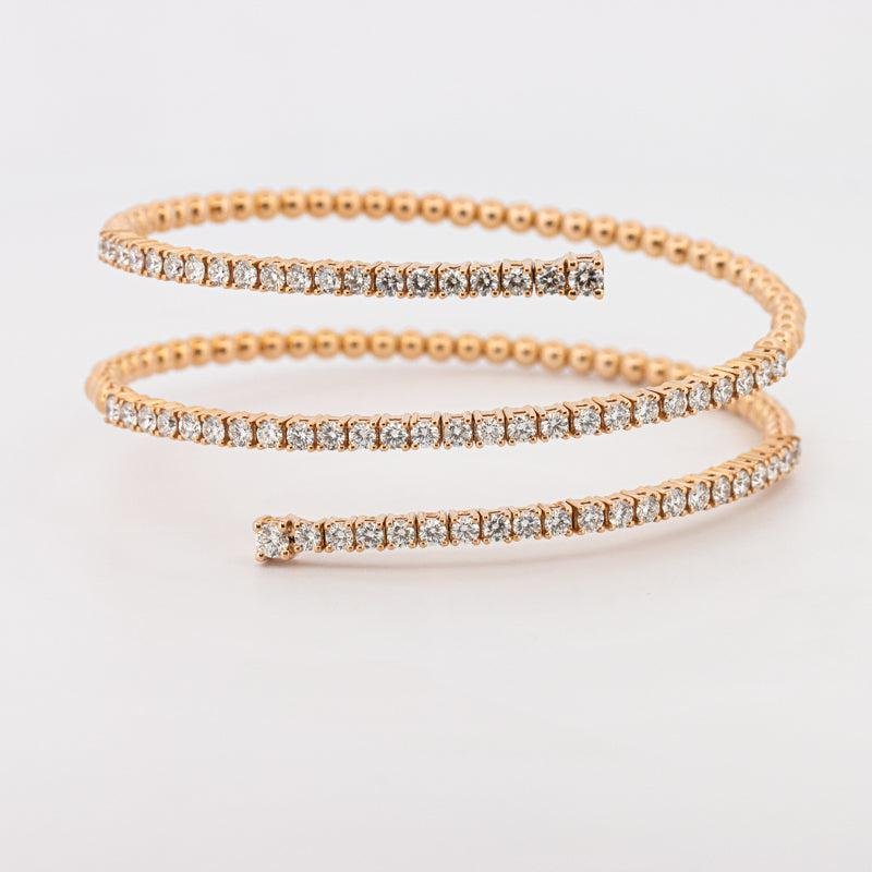 Three - layer Rosé Bangle - ZIZOV DIAMONDS