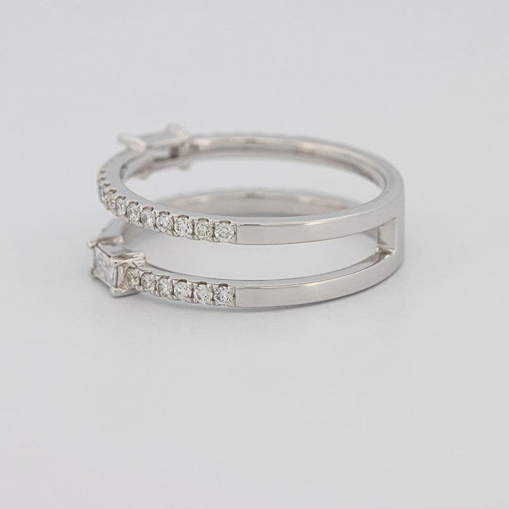 Twin baguette pave ring - ZIZOV DIAMONDS