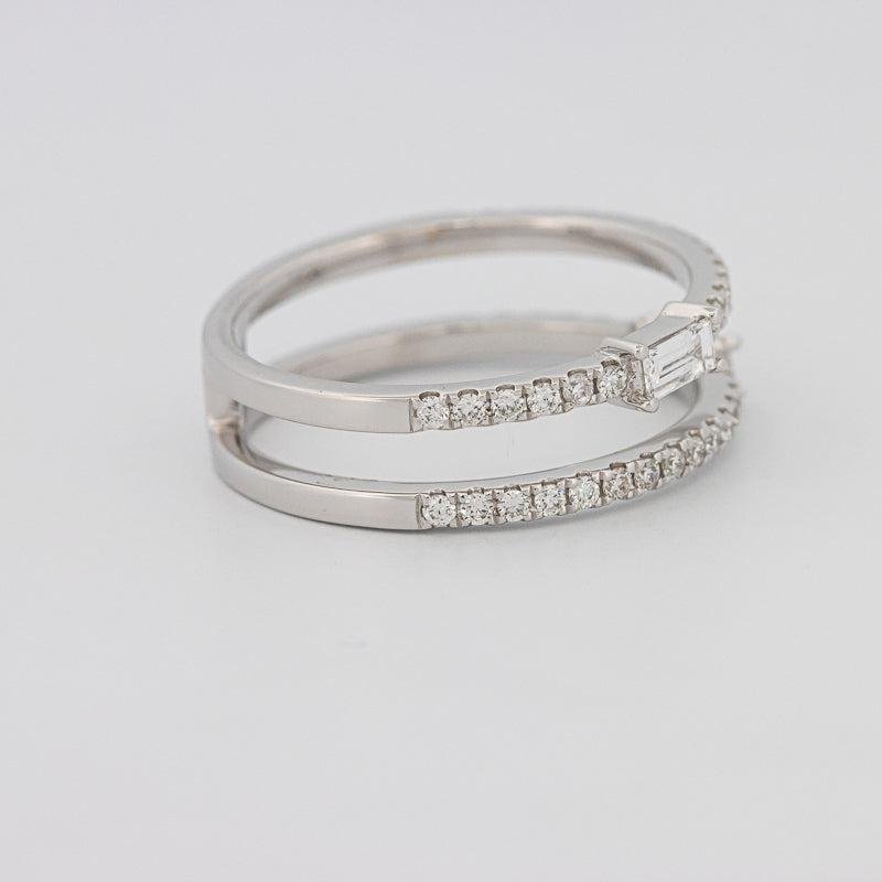 Twin baguette pave ring - ZIZOV DIAMONDS