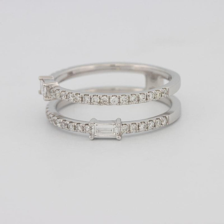 Twin baguette pave ring - ZIZOV DIAMONDS