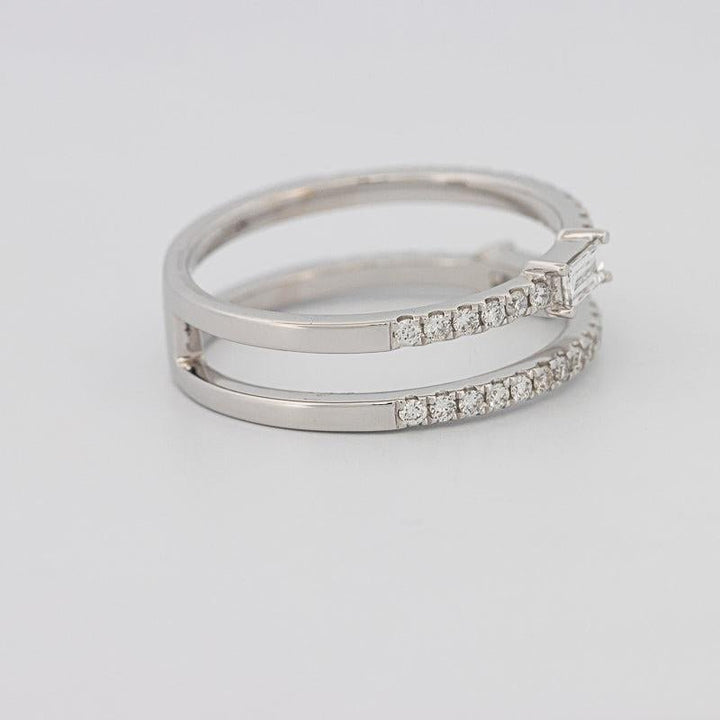 Twin baguette pave ring - ZIZOV DIAMONDS