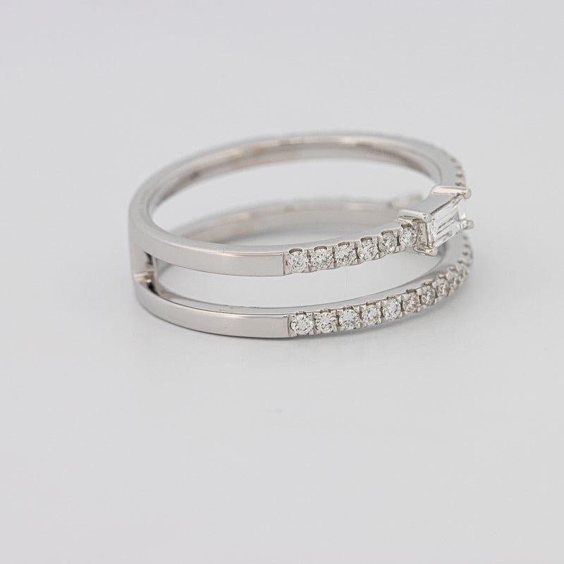 Twin baguette pave ring - ZIZOV DIAMONDS