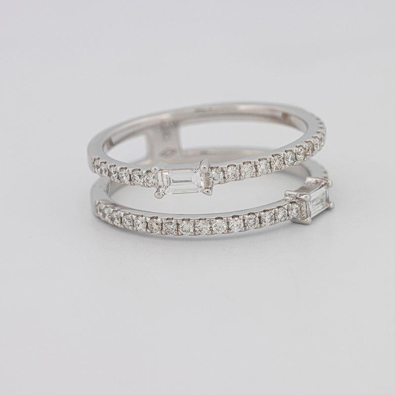 Twin baguette pave ring - ZIZOV DIAMONDS