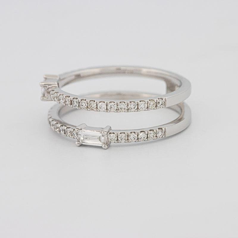 Twin baguette pave ring - ZIZOV DIAMONDS