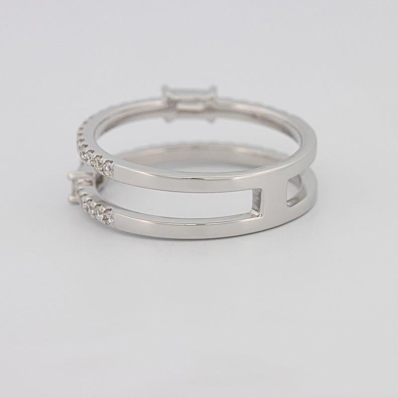 Twin baguette pave ring - ZIZOV DIAMONDS