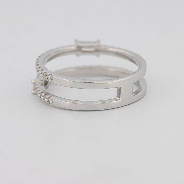 Twin baguette pave ring - ZIZOV DIAMONDS