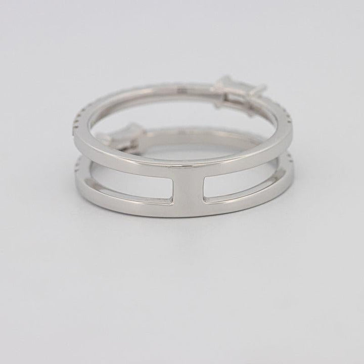 Twin baguette pave ring - ZIZOV DIAMONDS