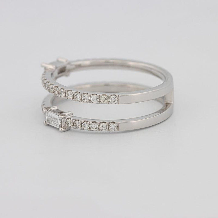 Twin baguette pave ring - ZIZOV DIAMONDS