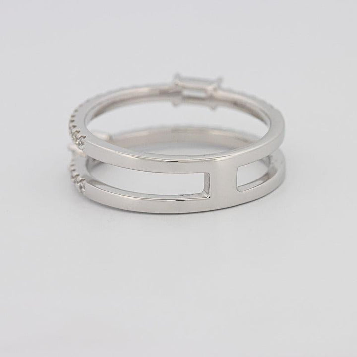 Twin baguette pave ring - ZIZOV DIAMONDS