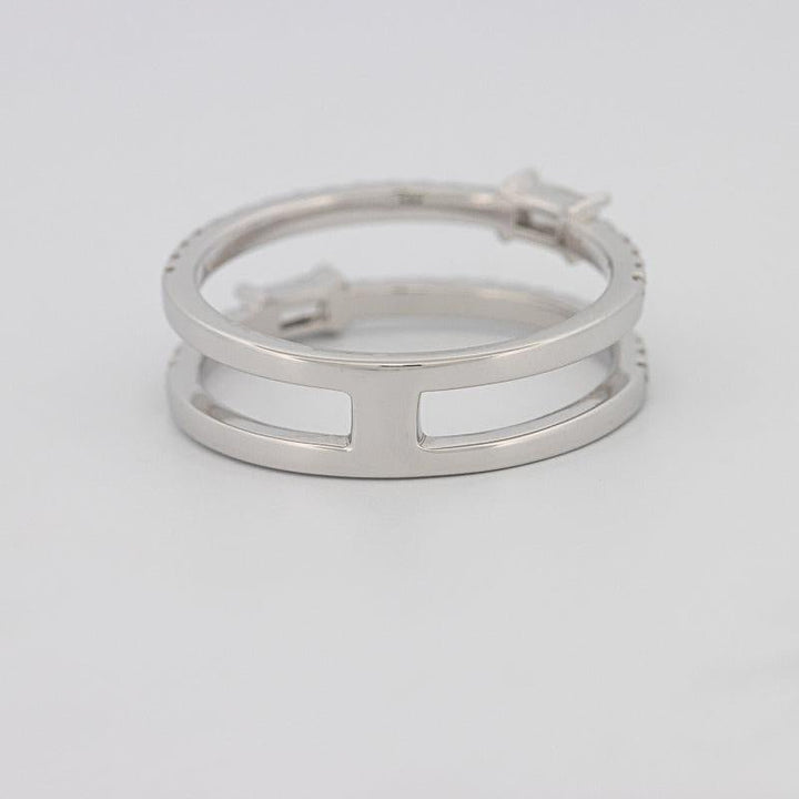 Twin baguette pave ring - ZIZOV DIAMONDS