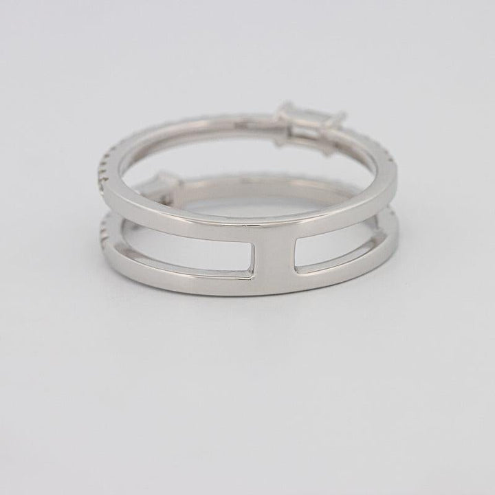 Twin baguette pave ring - ZIZOV DIAMONDS