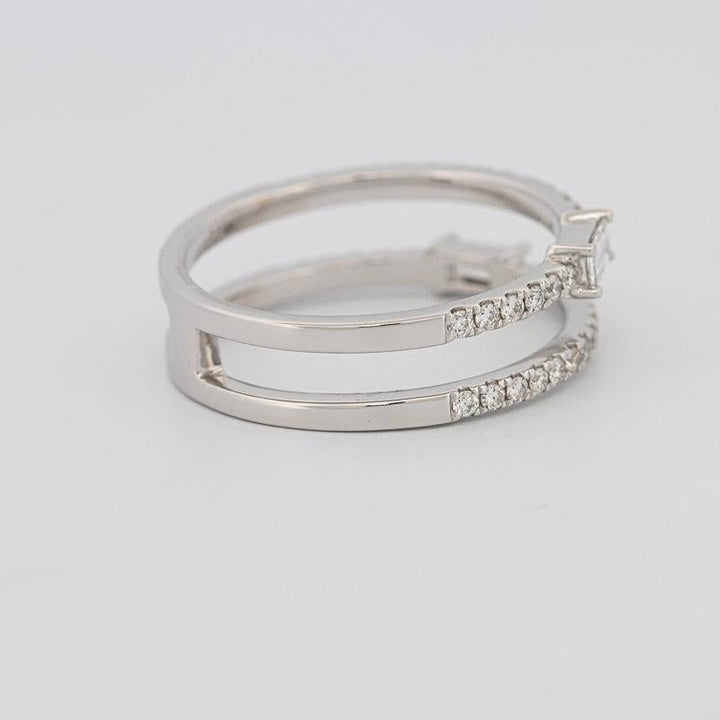 Twin baguette pave ring - ZIZOV DIAMONDS