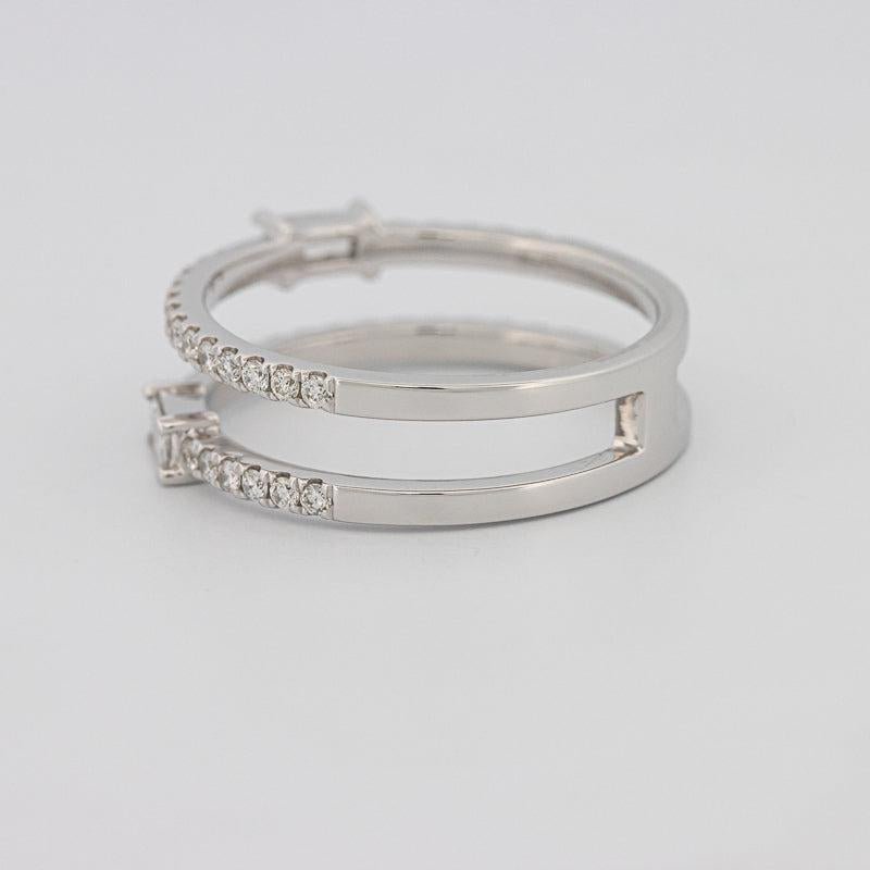 Twin baguette pave ring - ZIZOV DIAMONDS