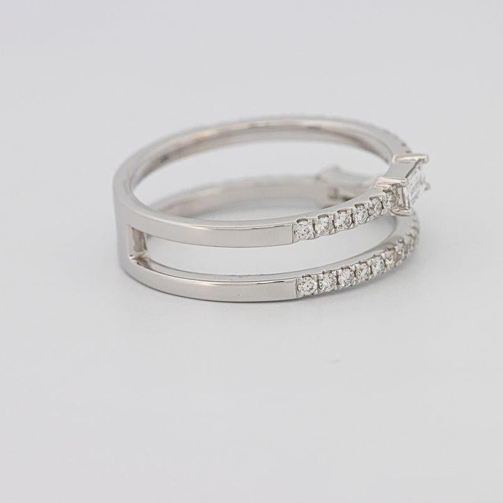 Twin baguette pave ring - ZIZOV DIAMONDS