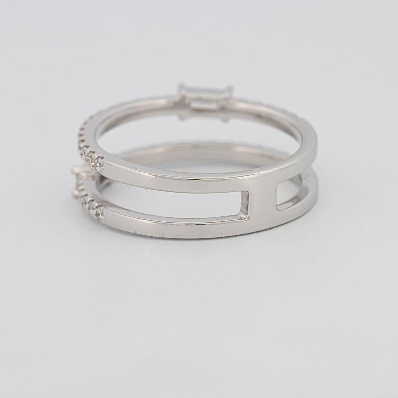 Twin baguette pave ring - ZIZOV DIAMONDS