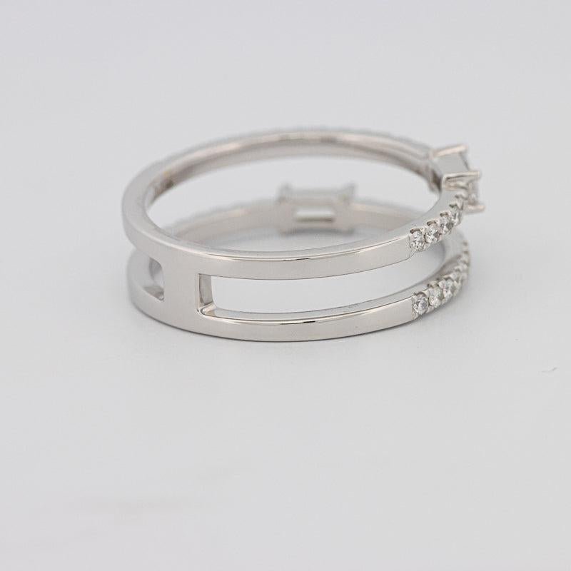 Twin baguette pave ring - ZIZOV DIAMONDS