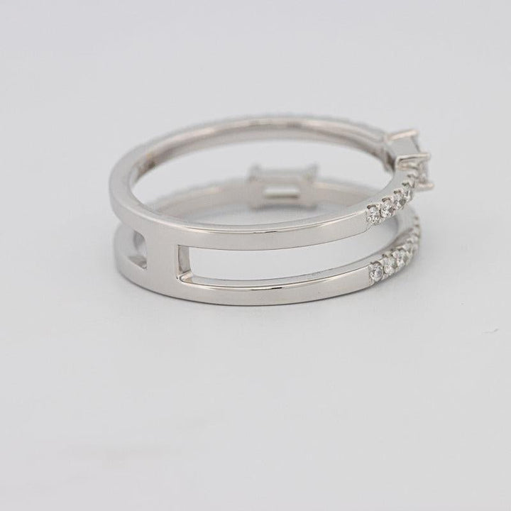 Twin baguette pave ring - ZIZOV DIAMONDS