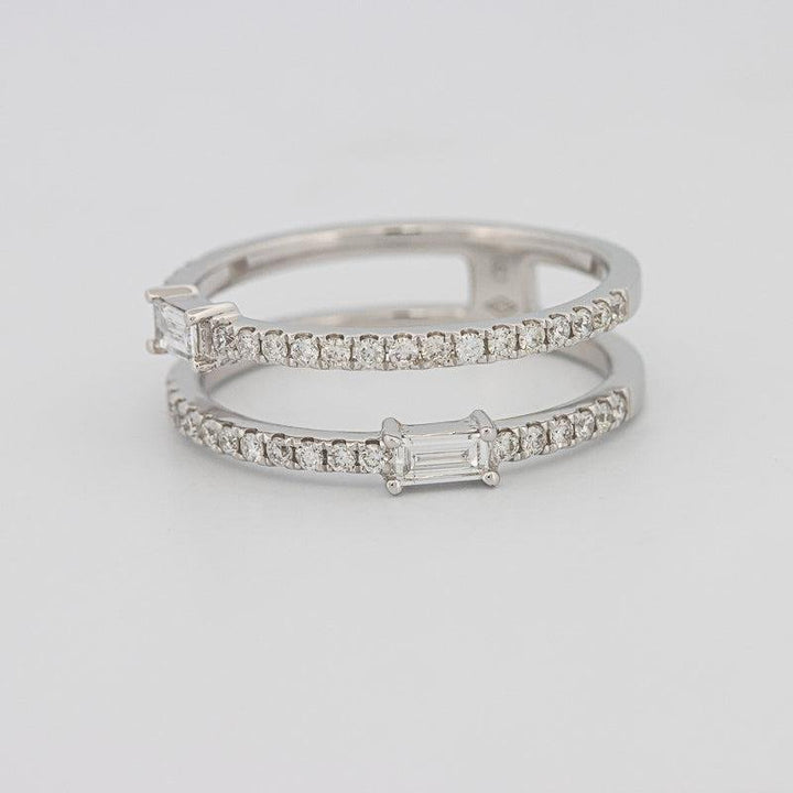 Twin baguette pave ring - ZIZOV DIAMONDS
