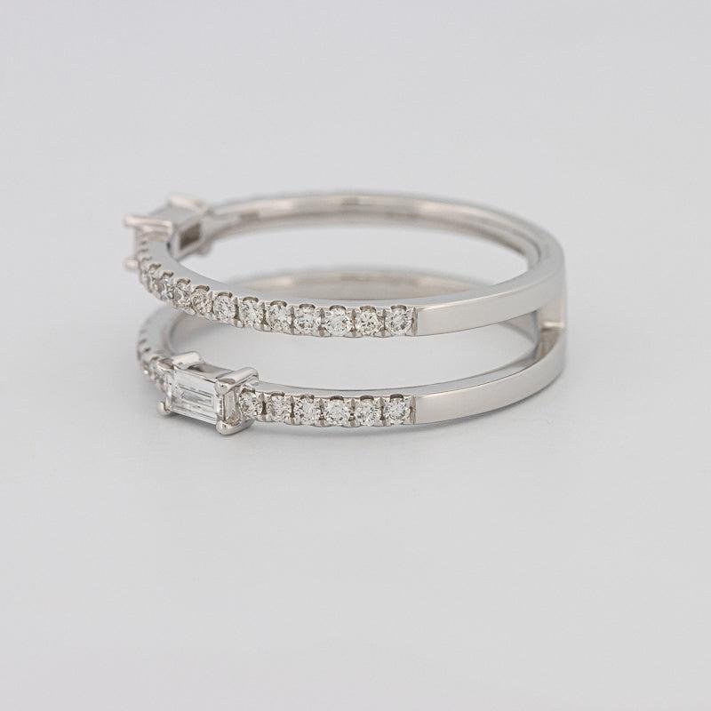 Twin baguette pave ring - ZIZOV DIAMONDS
