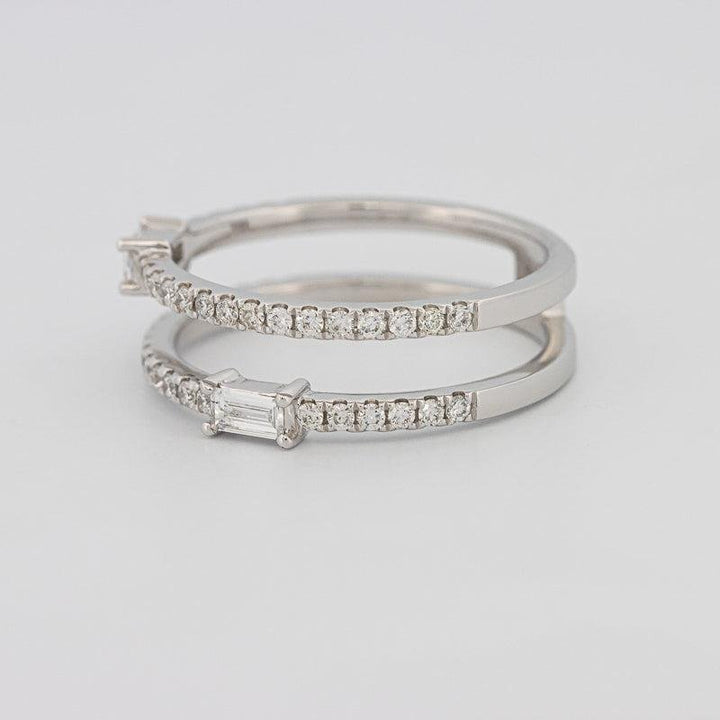 Twin baguette pave ring - ZIZOV DIAMONDS