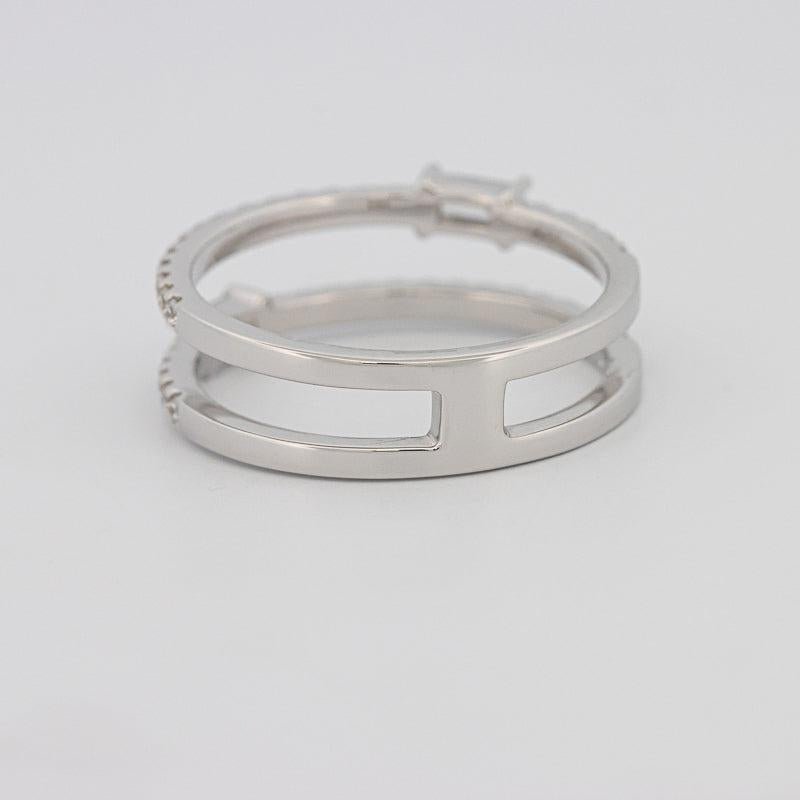Twin baguette pave ring - ZIZOV DIAMONDS