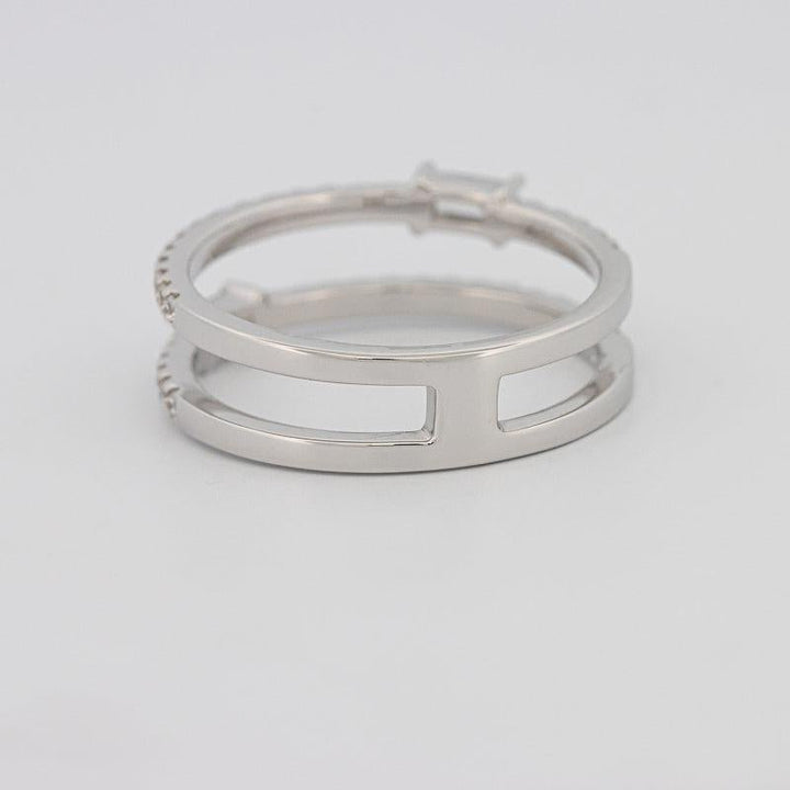 Twin baguette pave ring - ZIZOV DIAMONDS