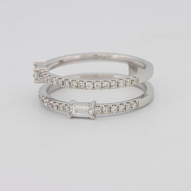 Twin baguette pave ring - ZIZOV DIAMONDS