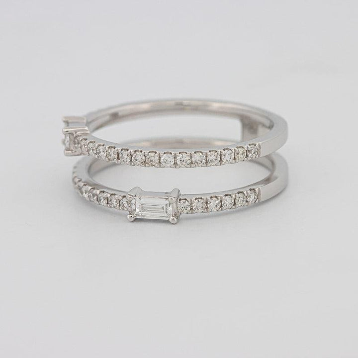 Twin baguette pave ring - ZIZOV DIAMONDS