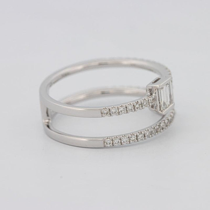 Twin Emerald Pave ring - ZIZOV DIAMONDS