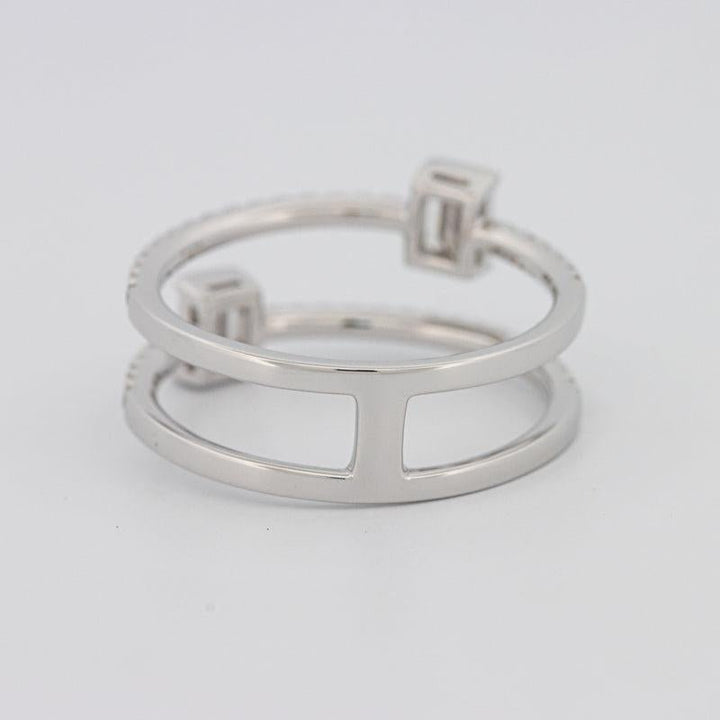 Twin Emerald Pave ring - ZIZOV DIAMONDS