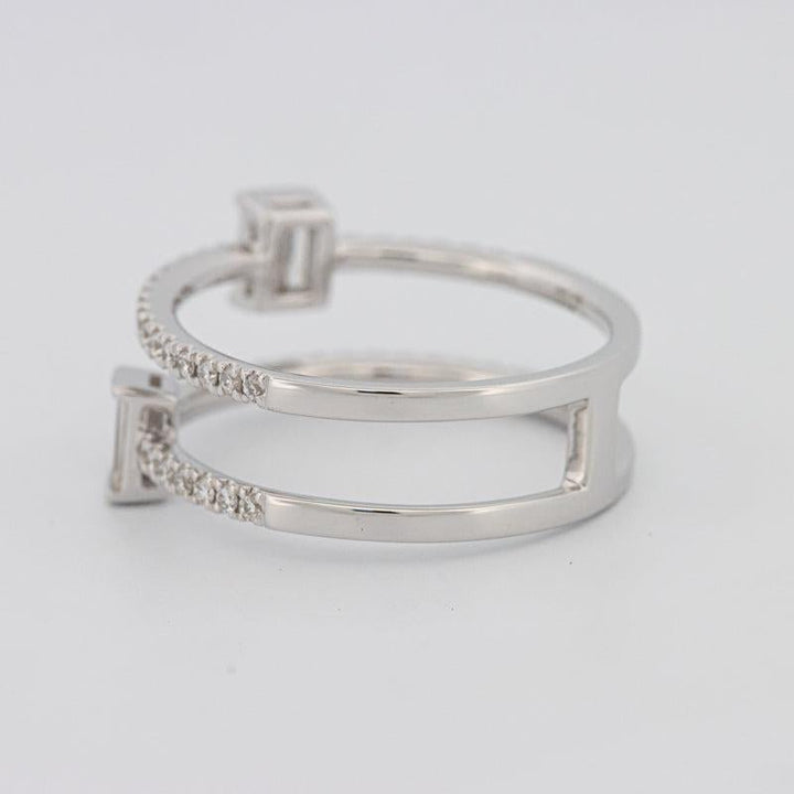 Twin Emerald Pave ring - ZIZOV DIAMONDS