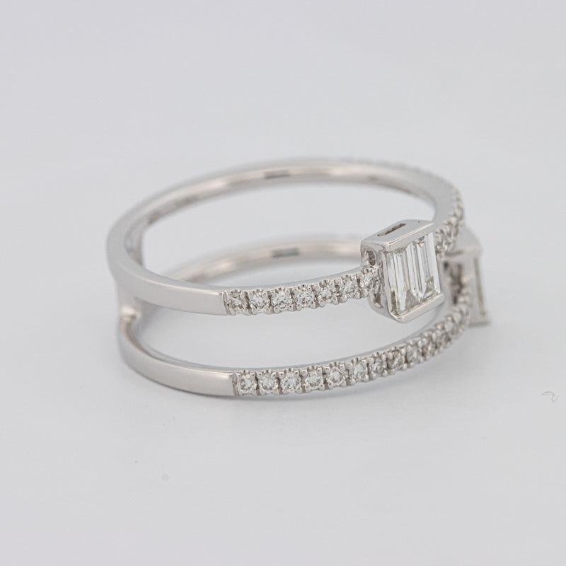 Twin Emerald Pave ring - ZIZOV DIAMONDS