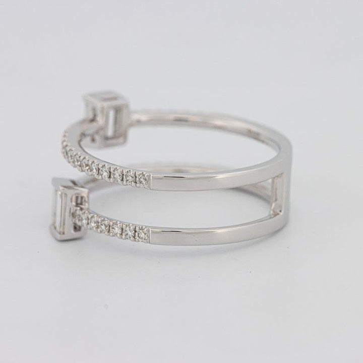 Twin Emerald Pave ring - ZIZOV DIAMONDS