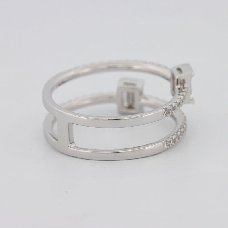 Twin Emerald Pave ring - ZIZOV DIAMONDS